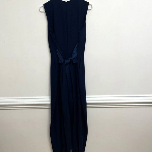 Hobbs London Jumpsuit Women's US 10 Navy Blue Tie Waist Sleeveless Elegant Party - Picture 3 of 6